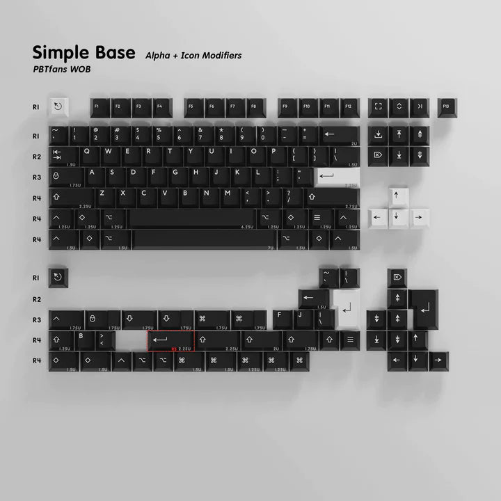 PBTfans™ WOB Keycap Set Doubleshot PBT - Divinikey