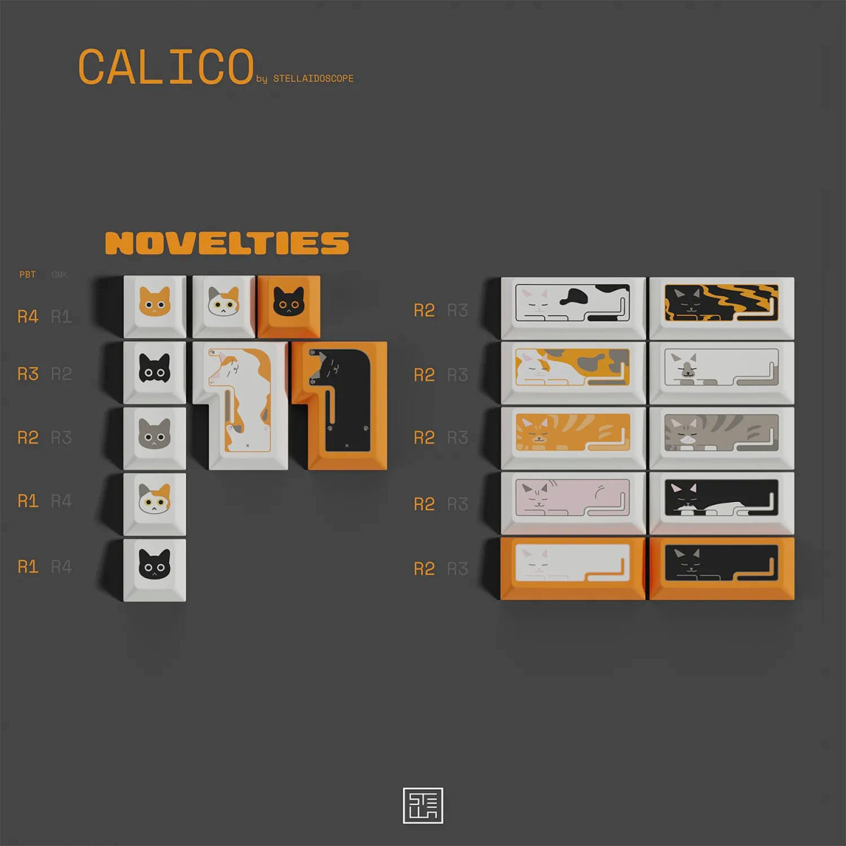 [Preorder] MW Calico Keycap Set Dye-Sub PBT - Divinikey