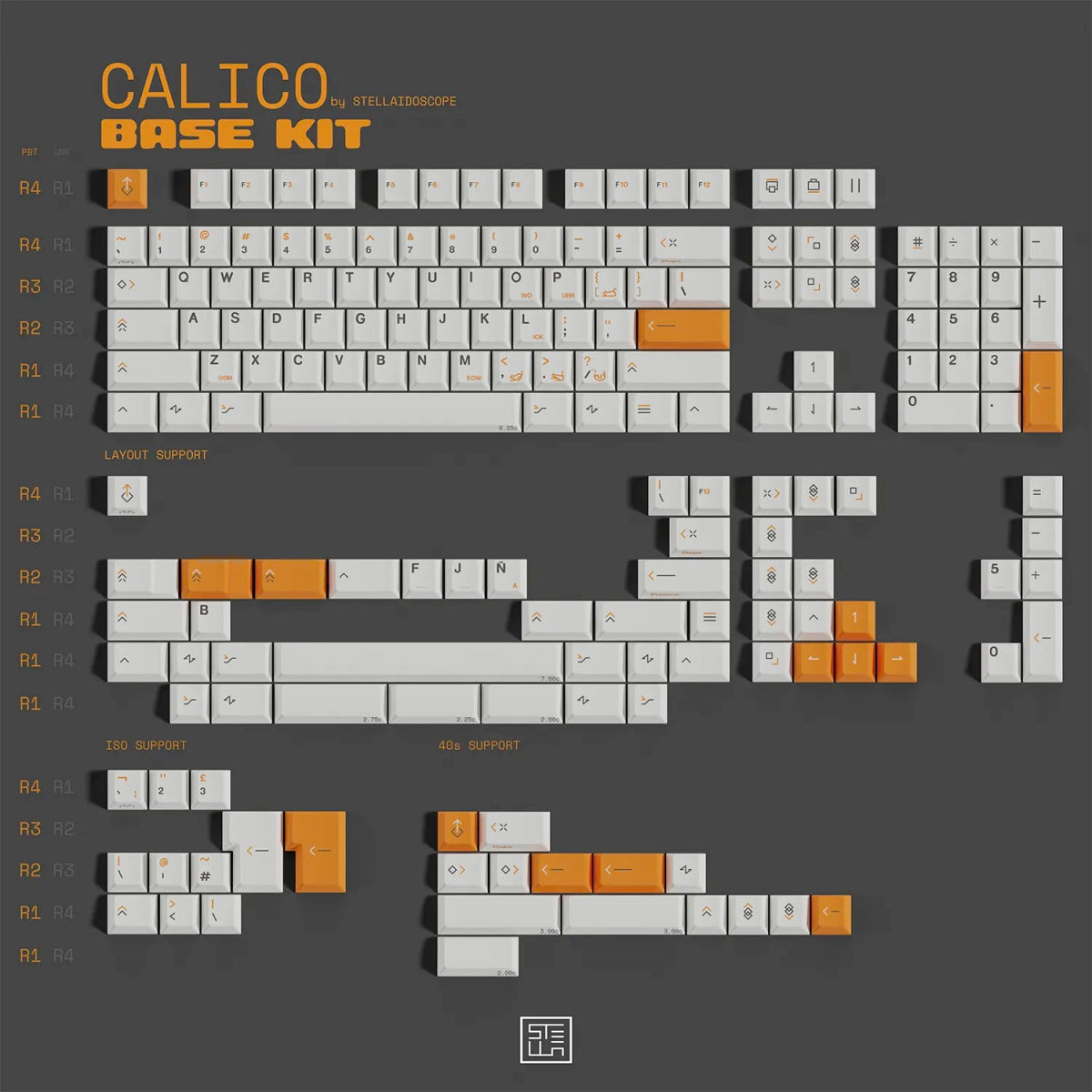 [Preorder] MW Calico Keycap Set Dye-Sub PBT - Divinikey