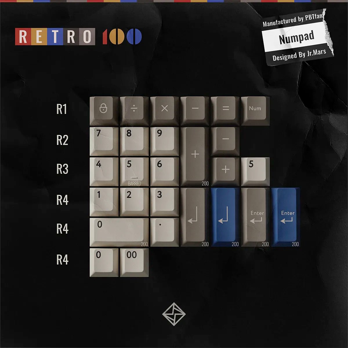[Preorder] PBTfans Retro 100 Keycap Set - Divinikey