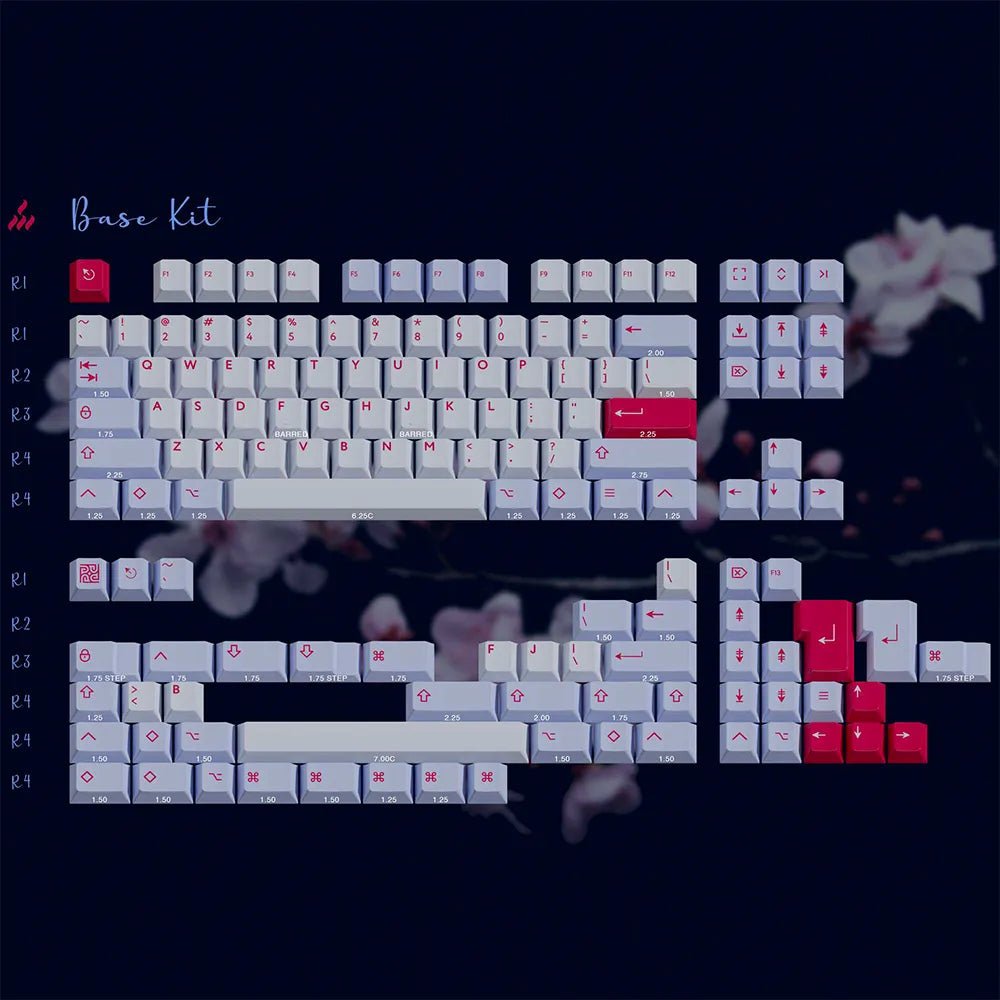 [Preorder] PBTfans Soul Blossom Keycap Set Doubleshot ABS - Divinikey
